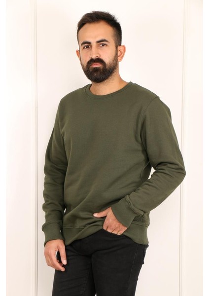 Erkek Uzun Kollu Pamuklu Sweatshirt 22160 modelleri