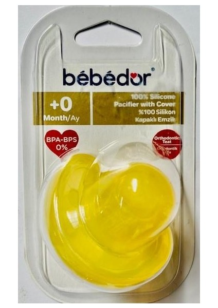 105 Soft Silikon Emzik Sarı Kapaklı