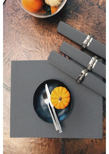 2'li Modern Lazer Kesim Gri Amerikan Servis