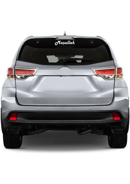 Beyaz Masallah Yazısı Sticker Araç Oto Araba Etiket, Sticker, Çıkartma Aksesuar Arma fiyatları