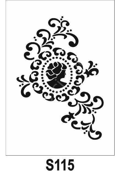 S-115 Karışık Desenler Stencil Şablon 21 x 30 cm