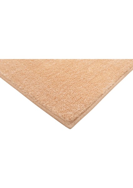 Modern Dekoratif Halı Jel Kaymaz Taban Peluş Puffy Yuvarlak Bej Cappuccino indirimleri