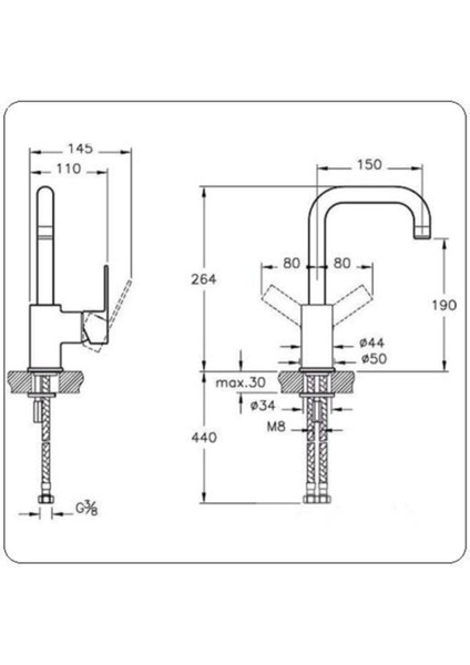 Flo S Lavabo Bataryası (Döner Borulu) A41939 fiyatları