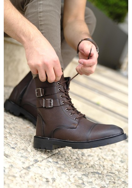 Falcn Benny Çift Tokalı Kemerli Postal Bot