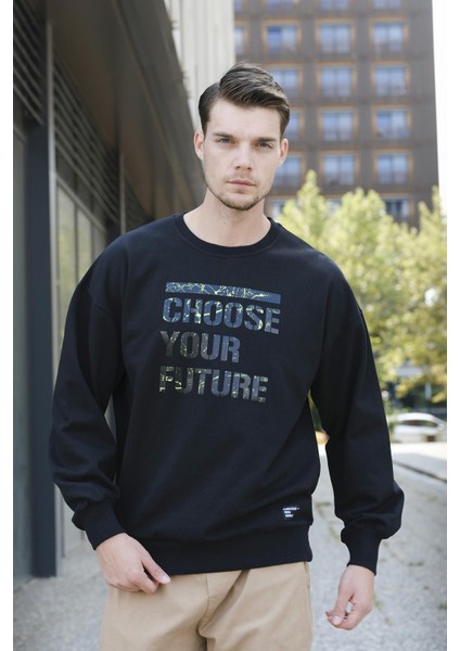 Gale Choose Your Future Neon Baskılı Oversize Sweatshirt