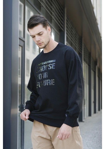 Gale Choose Your Future Neon Baskılı Oversize Sweatshirt