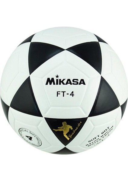 Ft-4 Sentetik Deri Su Geçirmez Siyah-Beyaz Yapıştırma Futbol Topu No.4