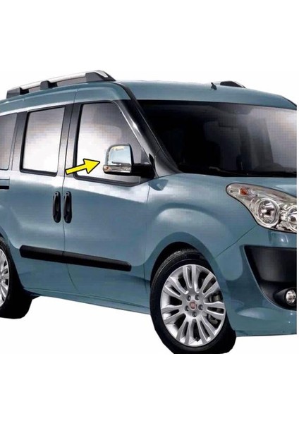 Fiat Doblo Krom Ayna Kapağı 2 Prç. 2010 Üzeri P. Çelik