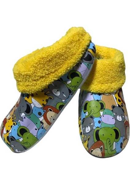 Altın Adım Çocuk Eva Kaydırmaz Meyve Desenli Içi Kürklü Kışlık Yıkanabilir Terlik Panduf fiyatları