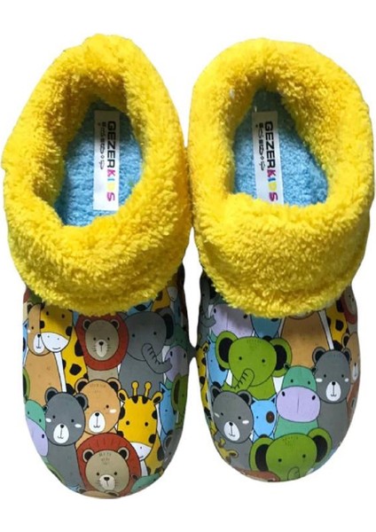 Altın Adım Çocuk Eva Kaydırmaz Meyve Desenli Içi Kürklü Kışlık Yıkanabilir Terlik Panduf fırsatları