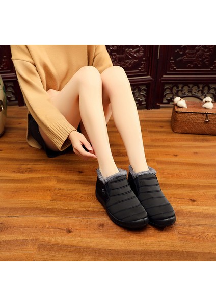 Kadın Kar Botları Kış Ayakkabı Sıcak Peluş Kürk Ayak(Yurt Dışından) modelleri