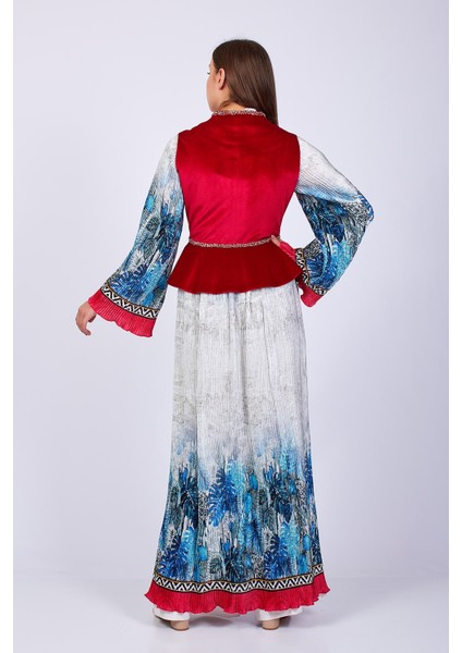 Hcrcollection Renkli Uzun Kaftan