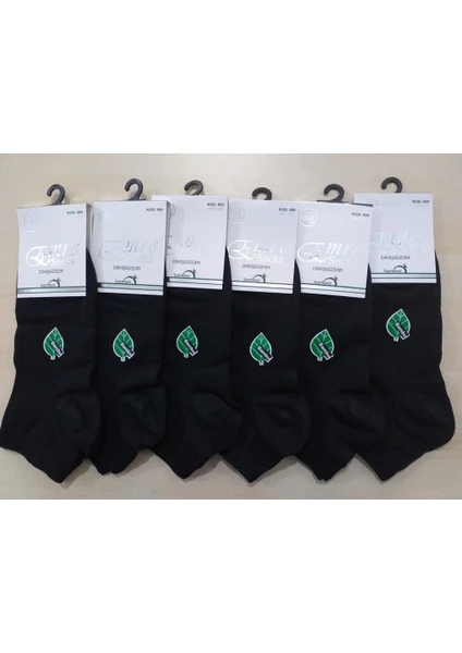 Socks Erkek Dikişsiz Bambu Kısa Çorap Siyah 6'lı