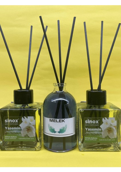 Kadife Bambu Çubuklu 2'li Yasemin 1 Melek Ofis Oda ve Banyo Kokusu