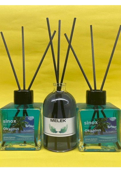 Kadife Bambu Çubuklu 2'li Okyanus 1 Melek Ofis Oda ve Banyo Kokusu