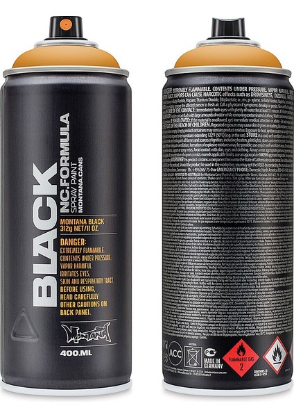 Black : Akrilik Sprey Boya : 400 ml : Topaz BLK1050