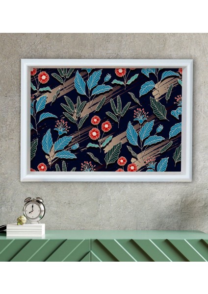 Gift Çiçekler Tasarımlı Özel Ahşap Çerçeveli Tablo 30X46CM-3