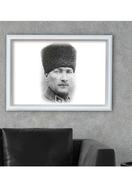 Gift Atatürk Temalı Özel Ahşap Çerçeveli Tablo 30X46CM-14 fiyatları