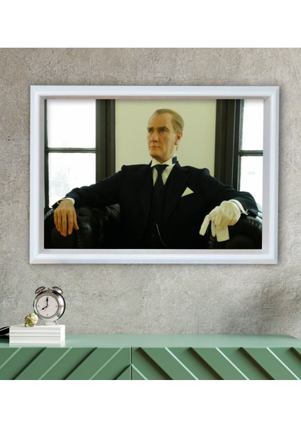 Gift Atatürk Temalı Özel Ahşap Çerçeveli Tablo 30X46CM-1