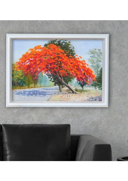 Gift Ağaçlar Tasarımlı Özel Ahşap Çerçeveli Tablo 30X46CM-1 fiyatları