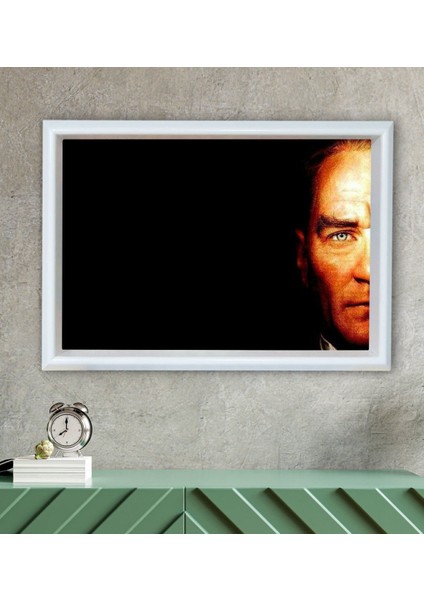 Gift Atatürk Temalı Özel Ahşap Çerçeveli Tablo 30X46CM-25