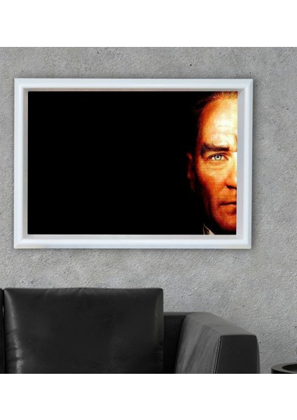 Gift Atatürk Temalı Özel Ahşap Çerçeveli Tablo 30X46CM-25