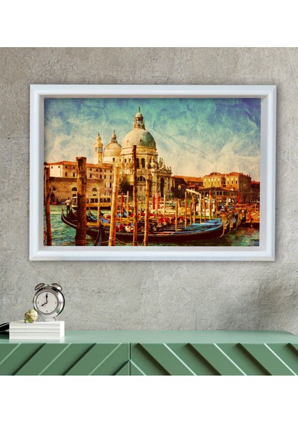Gift Manzara Tasarımlı Özel Ahşap Çerçeveli Tablo 30X46CM-11