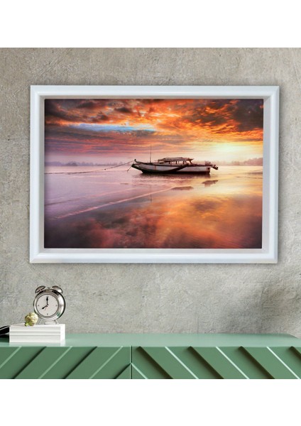 Gift Manzara Tasarımlı Özel Ahşap Çerçeveli Tablo 30X46CM-8