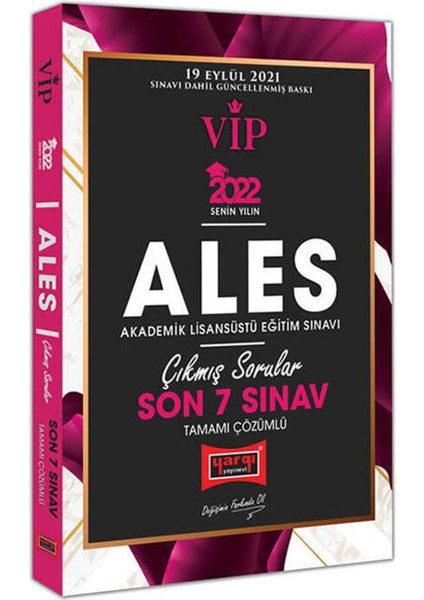 ALES 2022 VIP Son 7 Sınav Tamamı Çözümlü Çıkmış Sorular