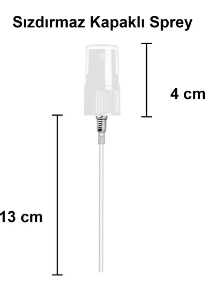 100 cc Şeffaf Sprey Kapaklı 100 ml Beyaz Fısfıs Kolonya Dezenfektan Cam Şişe 1 Adet