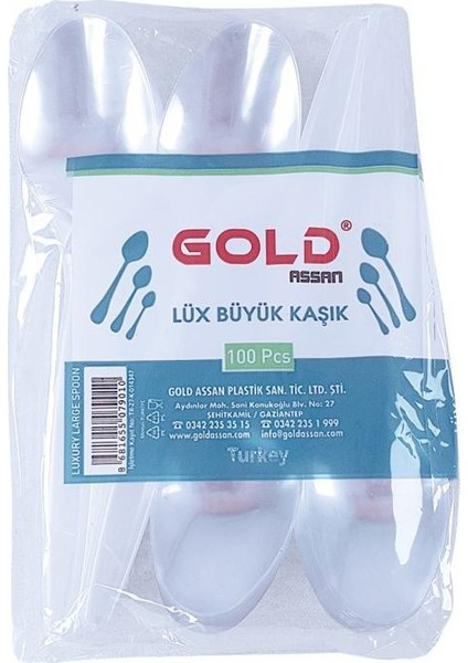 Plastik Lüx Kaşık 100 Lü