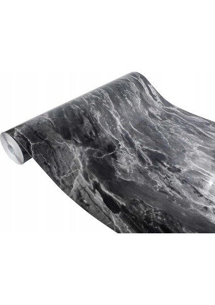 446-3247 Kendinden Yapışkanlı Siyah Mermer Desen Folyo (45CM x 2mt)