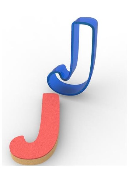 J Harfi Polikarbon Kurabiye Kalıbı