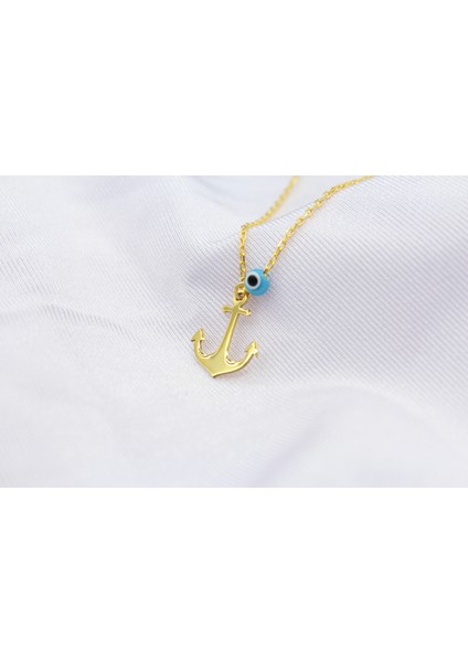 Deniz Çapası Nazar Boncuklu Kolye