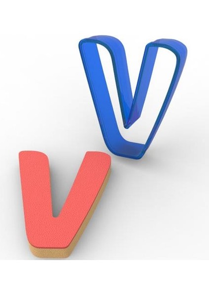 V Harfi Polikarbon Kurabiye Kalıbı