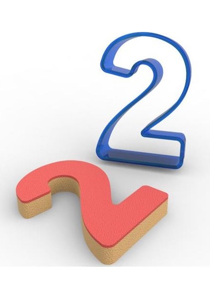 2 Rakamı Polikarbon Kurabiye Kalıbı