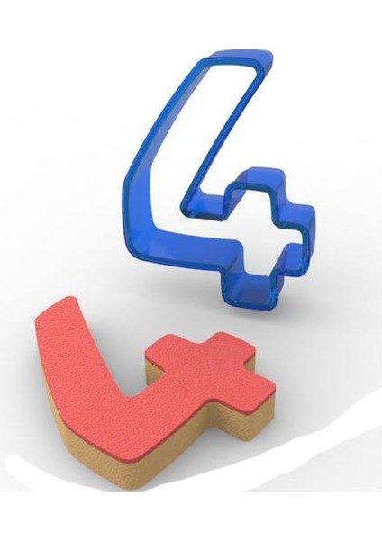 4 Rakamı Polikarbon Kurabiye Kalıbı