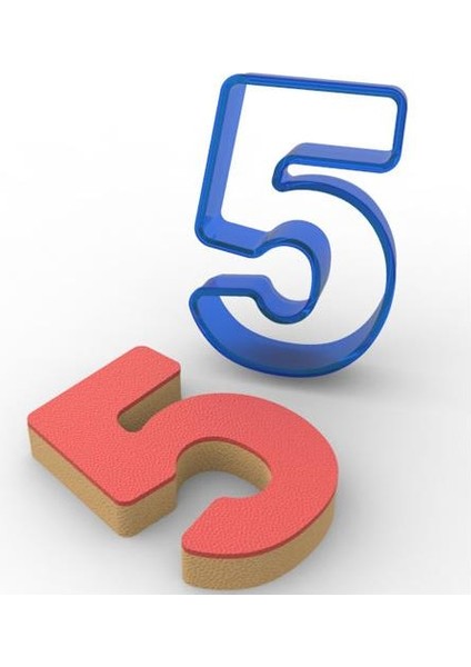 5 Rakamı Polikarbon Kurabiye Kalıbı