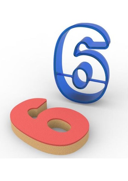 6 Rakamı Polikarbon Kurabiye Kalıbı