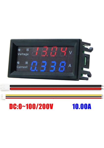 Panel Tip Dc 0-200V 10A Mv Voltmetre Ma Ampermetre M4430