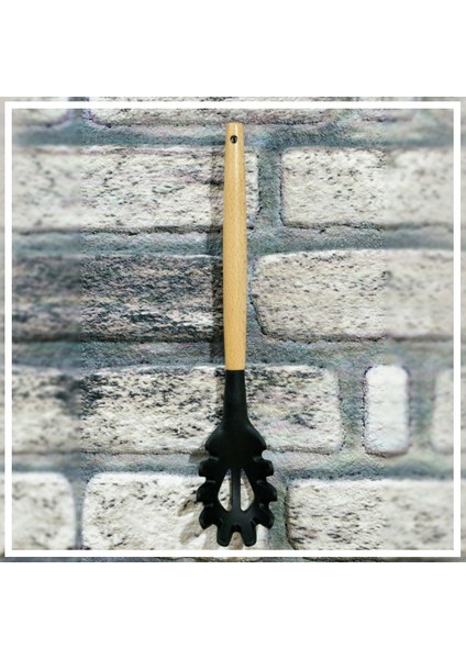 Hazar Pazar Bambu Saplı Silikon Spagetti & Salata Kaşığı Siyah fiyatları