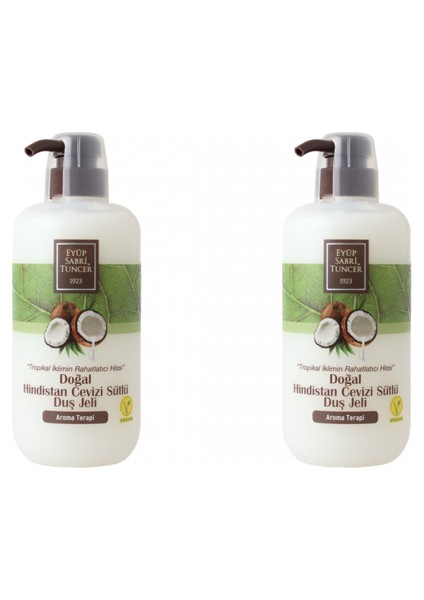 Doğal Hindistan Cevizi Sütlü Duş Jeli 600 ml x 2