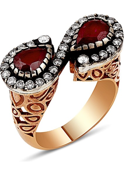 Yakut Efsun Elmas Yüzük