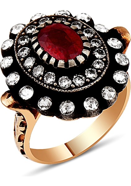 Yakut Efsun Elmas Yüzük