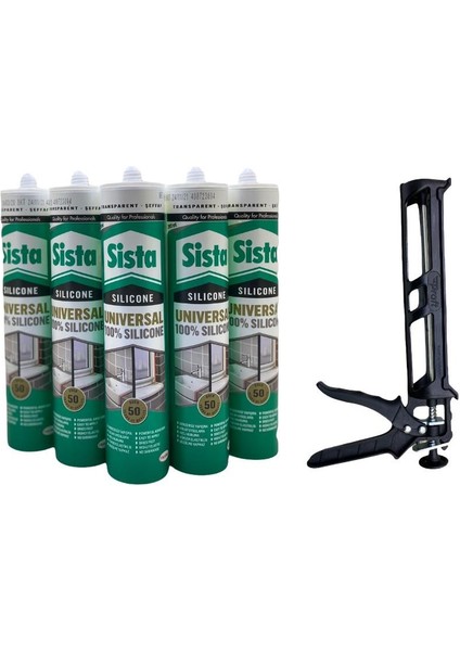 Sista Şeffaf Silikon 280 ml x 5'li Set