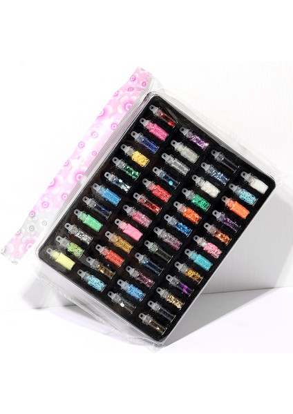 Nail Art Simli 48'li Lüks Tırnak Süsleme Pulları