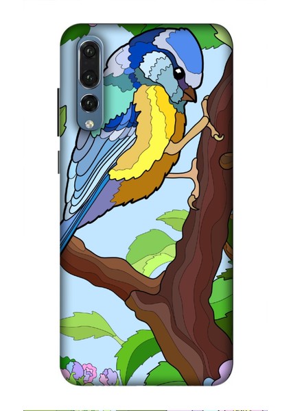 Deste Huawei P20 Pro Kılıf Kuş Baskılı Desenli Silikon Kılıf A++-8275