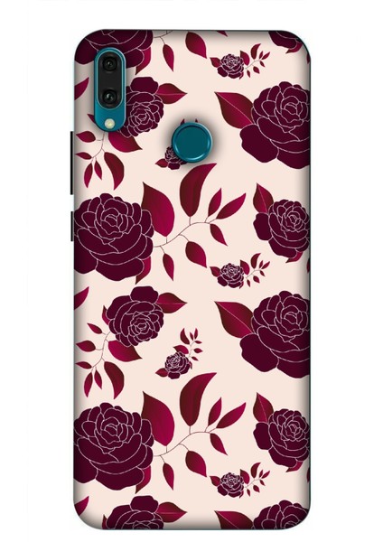Deste Huawei Y9 2019 Kılıf Güller Baskılı Desenli Silikon Kılıf A++-8278