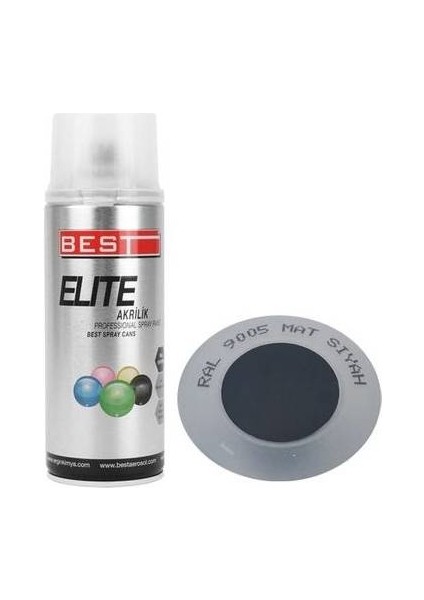 Best Elite Sprey Boya Mat Siyah Ral 9005 400 ml