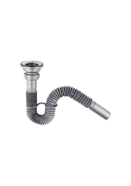Lavabo Paslanmaz Evye Sifonu Lüx Körüklü Donau 32 mm